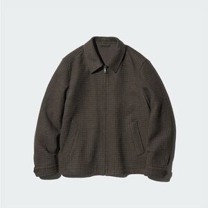 Uniqlo Single Collar Short Jacket Check Plaid M